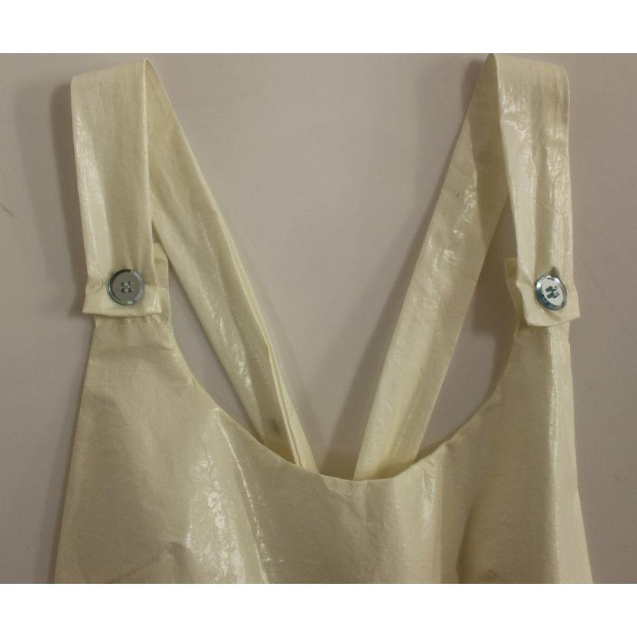 Licia Florio Elegant White Tea Halterneck Dress Licia Florio Rosy Brown