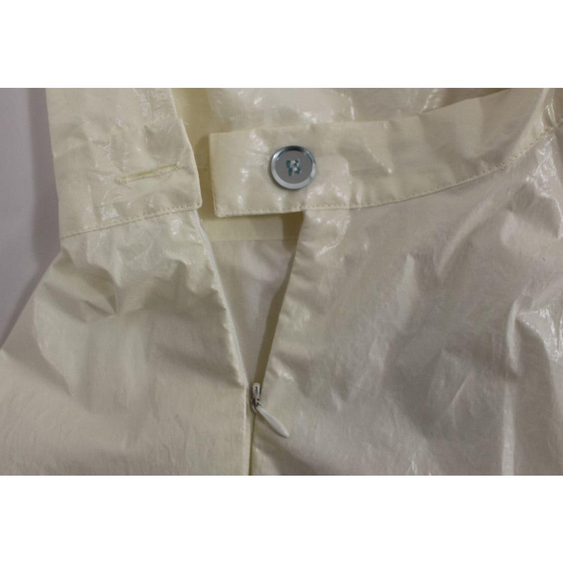 Licia Florio Elegant White Tea Halterneck Dress Licia Florio Light Slate Gray