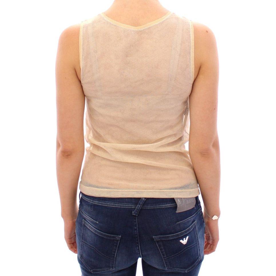 Dolce & Gabbana Elegant Beige Tank Top Blouse Dolce & Gabbana Tan
