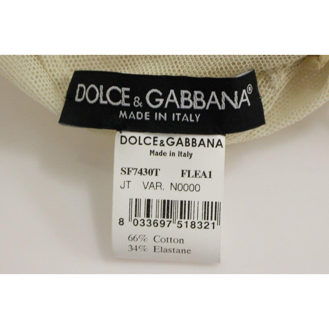 Dolce & Gabbana Elegant Beige Tank Top Blouse Dolce & Gabbana Gray