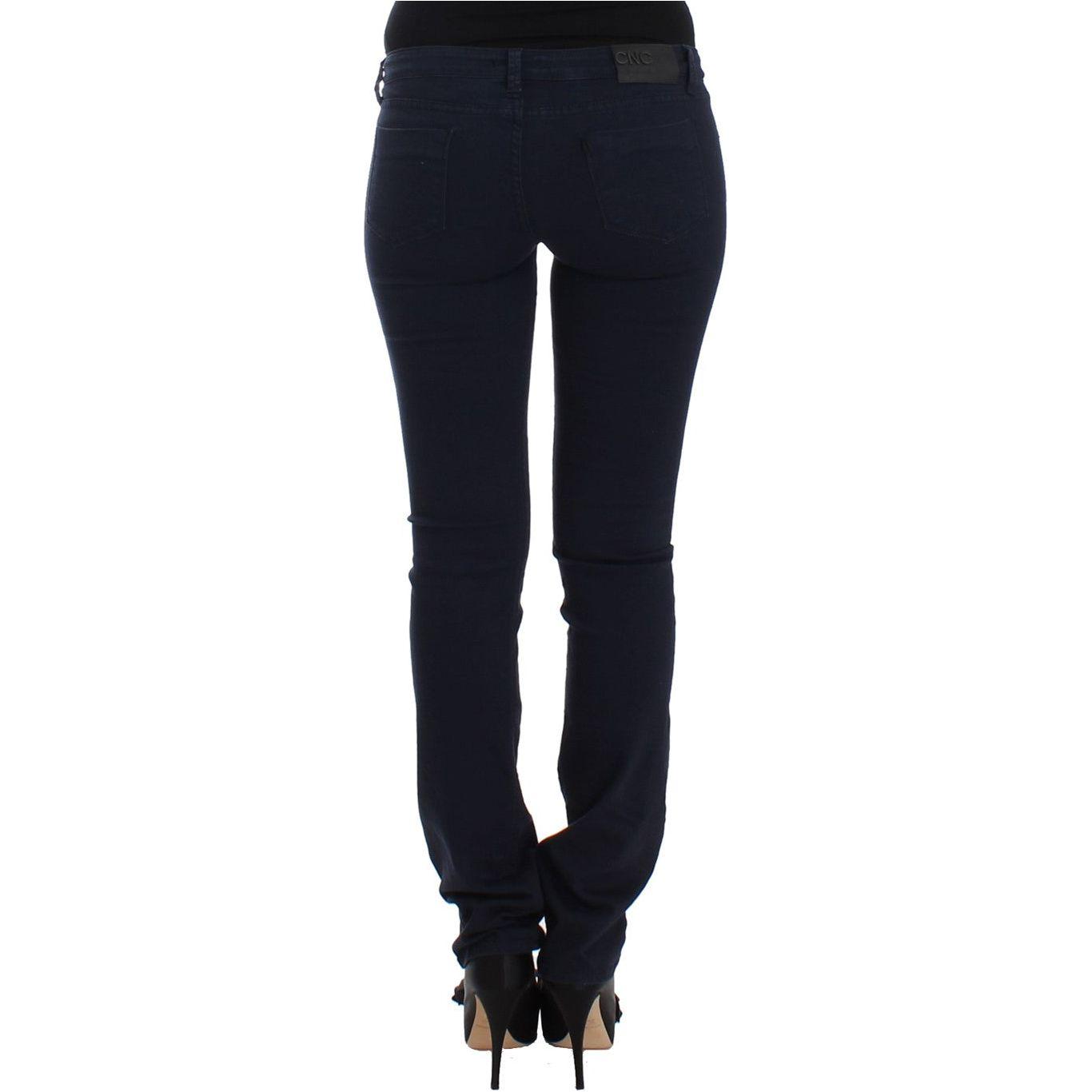 Costume National Chic Blue Straight Leg Denim Delight Costume National Black