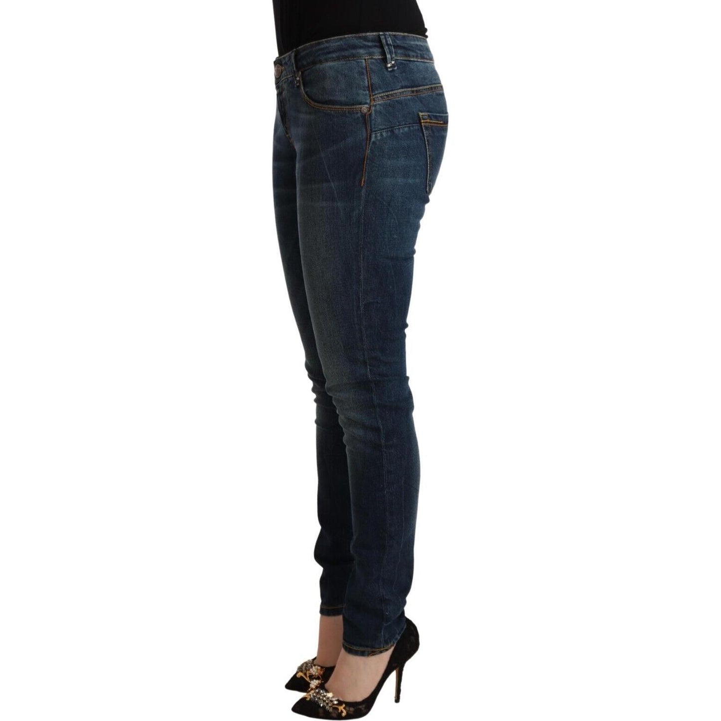 Acht Chic Slim-Fit Low Waist Skinny Jeans Acht Dark Slate Gray
