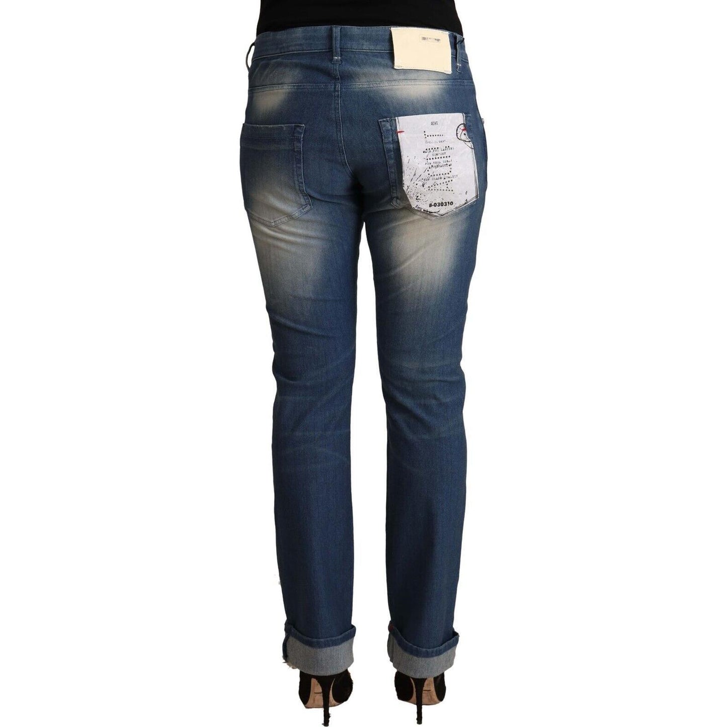 Acht Chic Mid Waist Skinny Denim Jeans Acht Dark Slate Gray