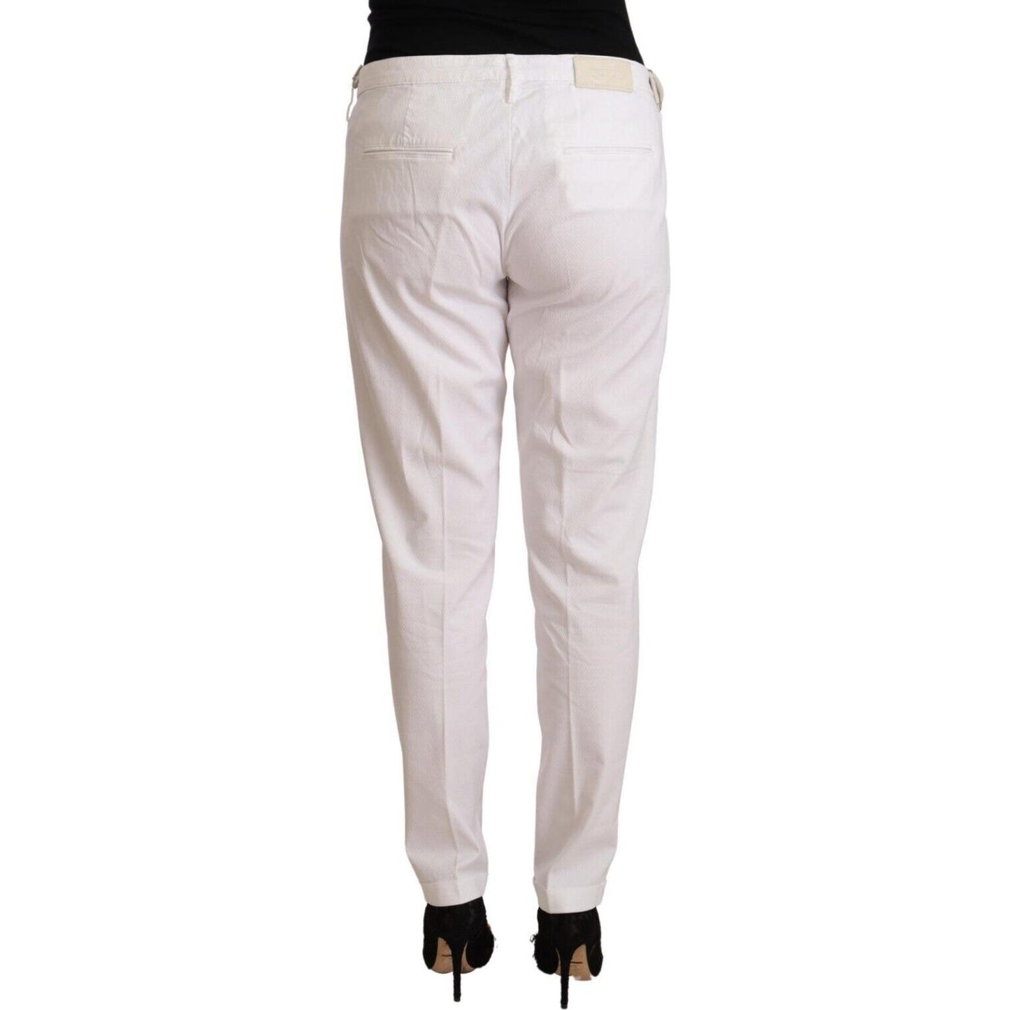 Jacob Cohen Elegant Mid Waist Tapered Trousers Jacob Cohen Light Gray