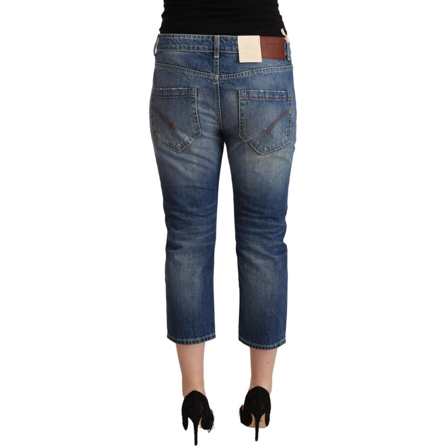 Dondup Elegant Mid-Waist Cotton Denim Jeans Dondup Dark Slate Gray