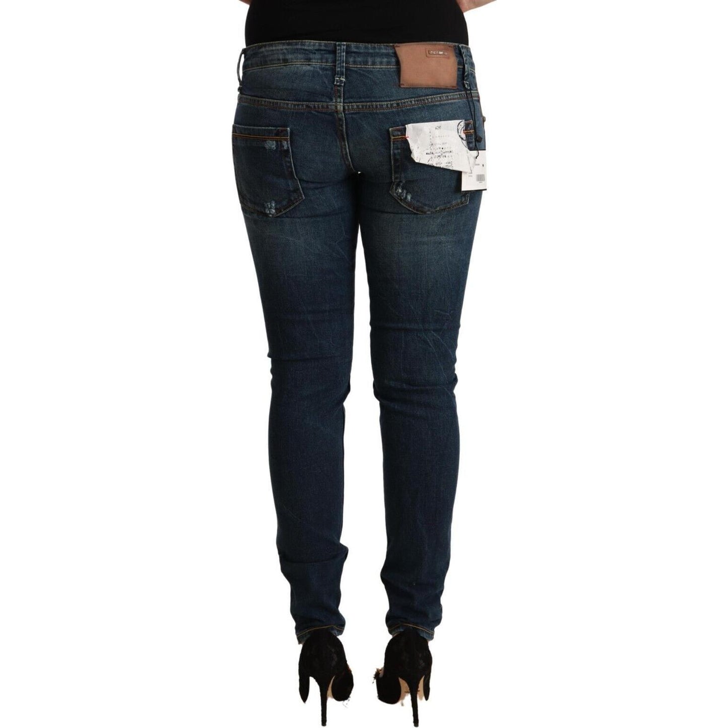 Acht Chic Low Waist Skinny Denim Jeans Acht Black