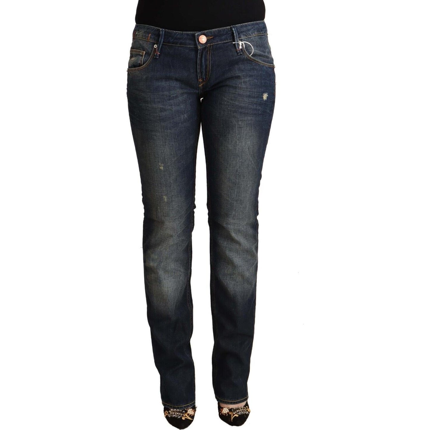 Acht Chic Low Waist Skinny Denim Jeans Acht Dark Slate Gray