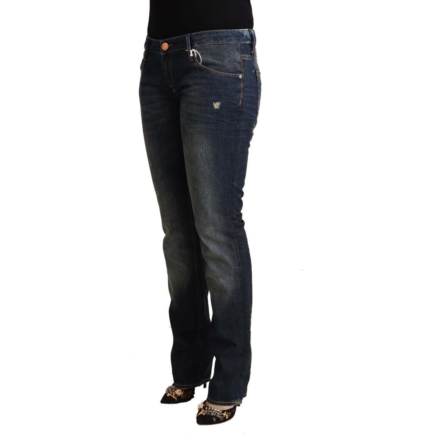 Acht Chic Low Waist Skinny Denim Jeans Acht Black