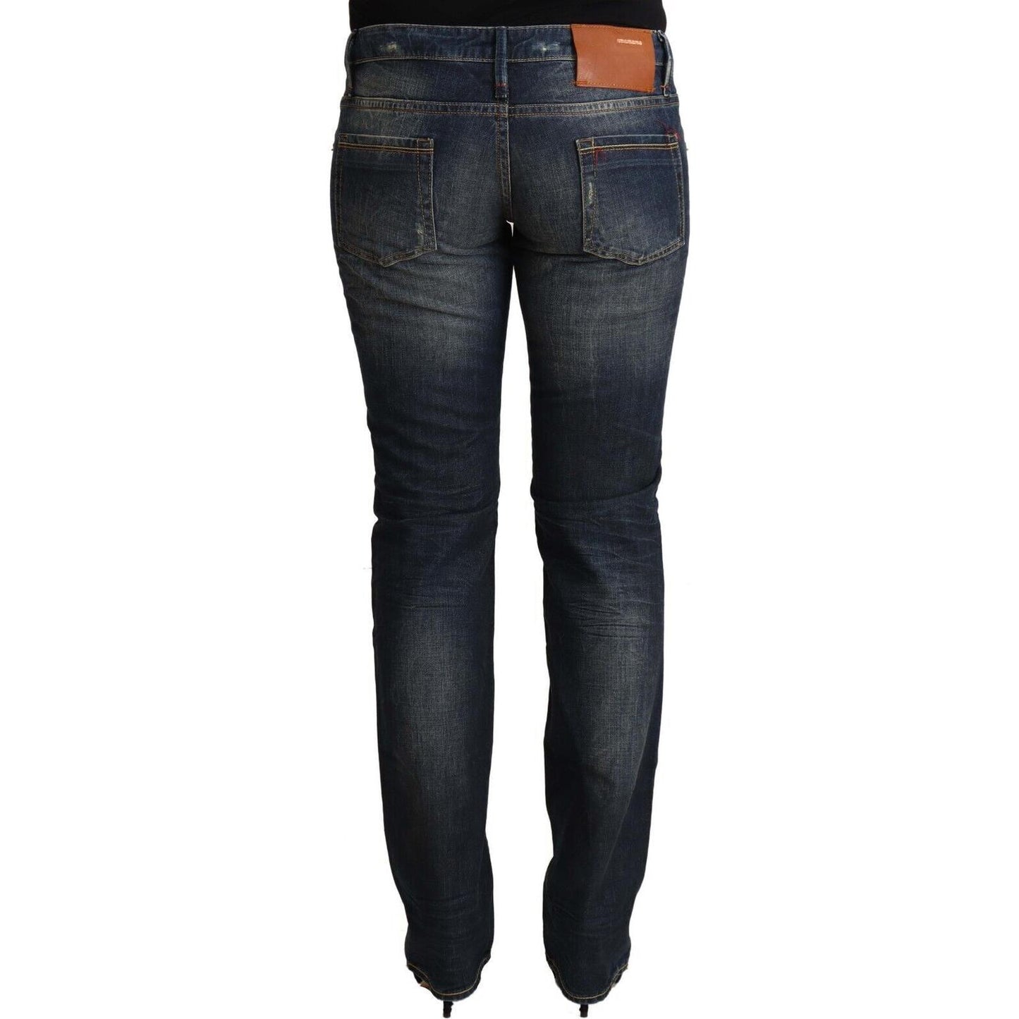 Acht Chic Low Waist Skinny Denim Jeans Acht Dark Slate Gray