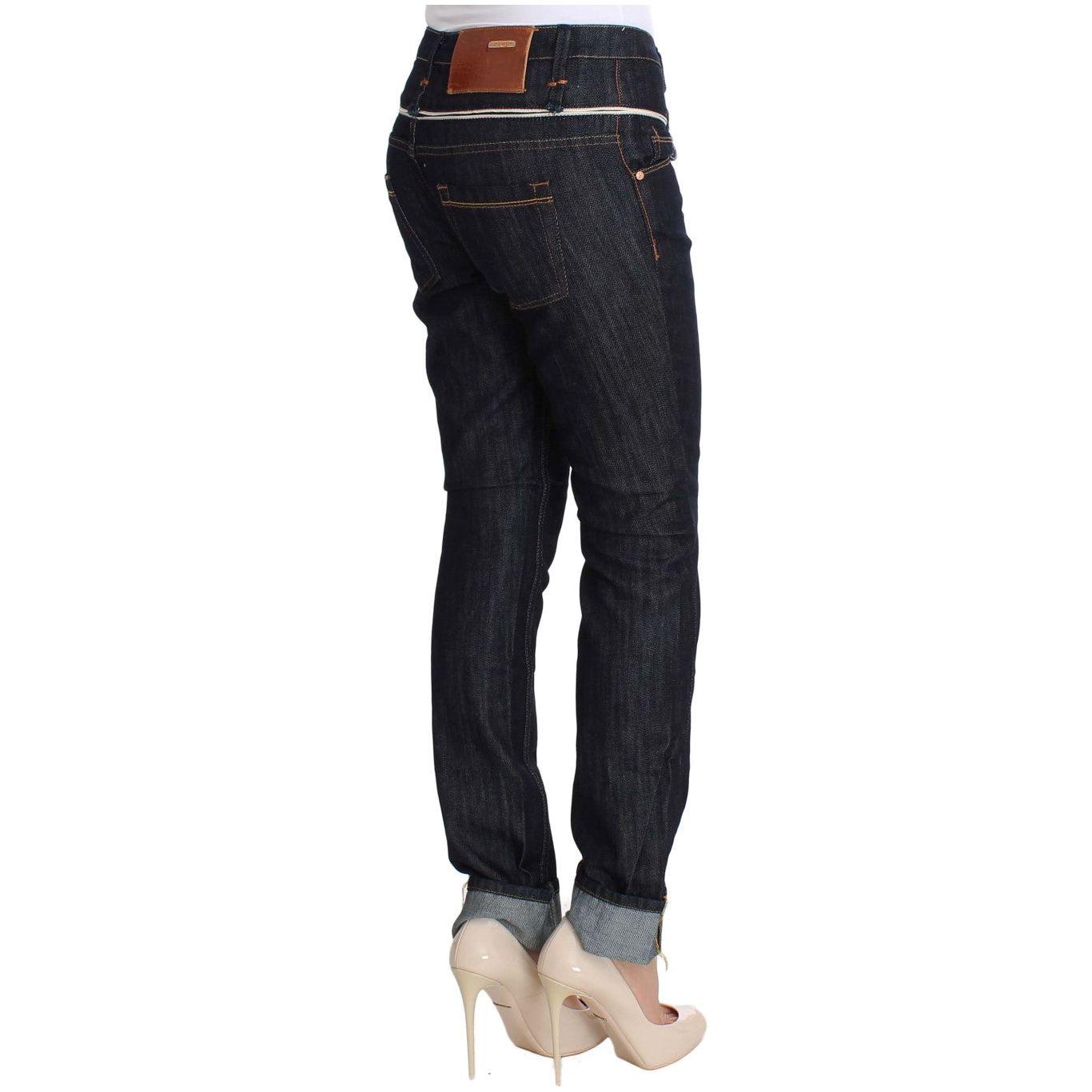 Acht Elegant Straight Leg Dark Blue Jeans Acht Black