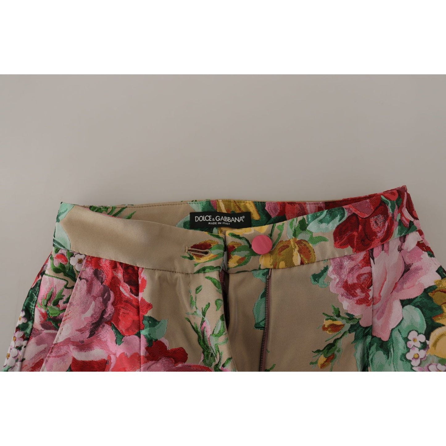 Dolce & Gabbana Floral High-Waist Dress Pants Dolce & Gabbana Rosy Brown