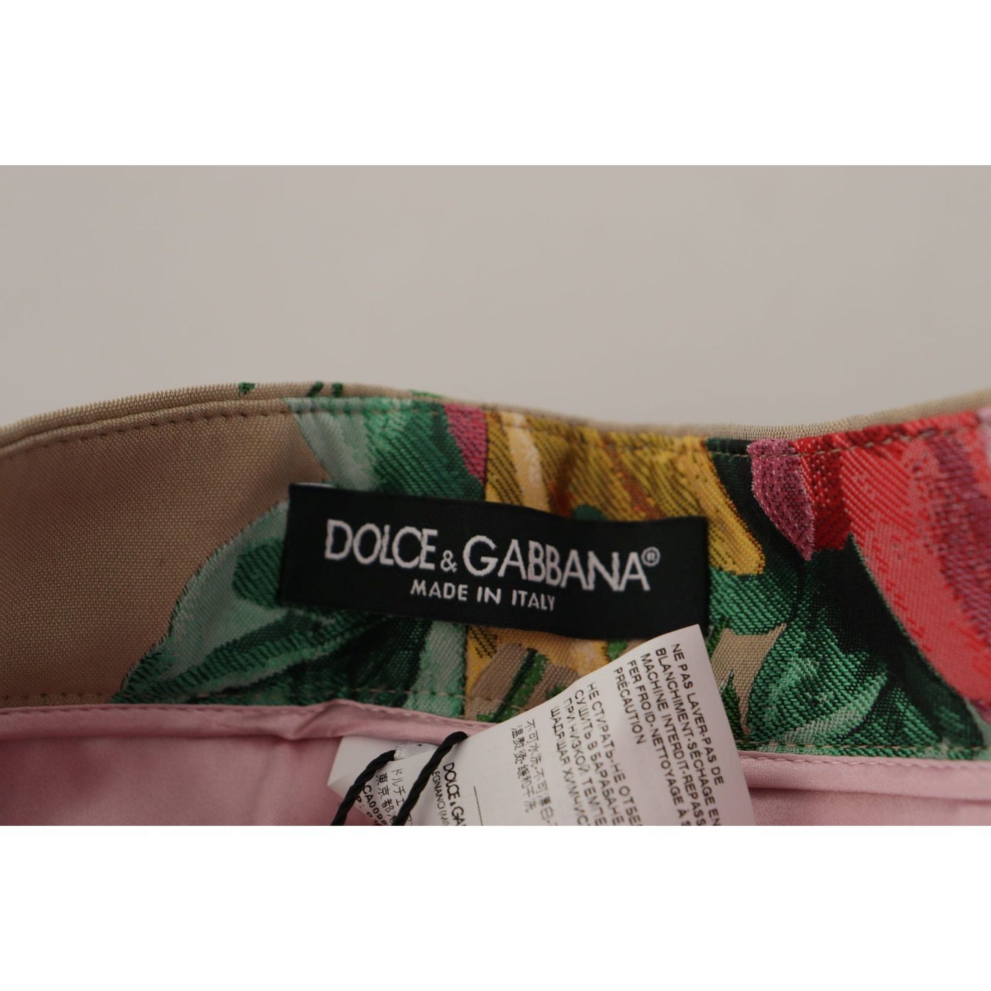 Dolce & Gabbana Floral High-Waist Dress Pants Dolce & Gabbana Dark Gray