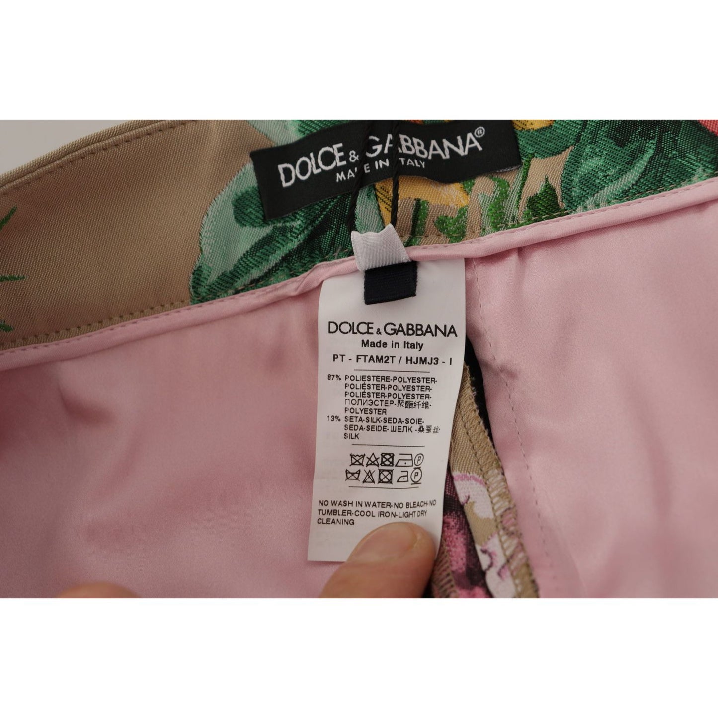 Dolce & Gabbana Floral High-Waist Dress Pants Dolce & Gabbana Rosy Brown