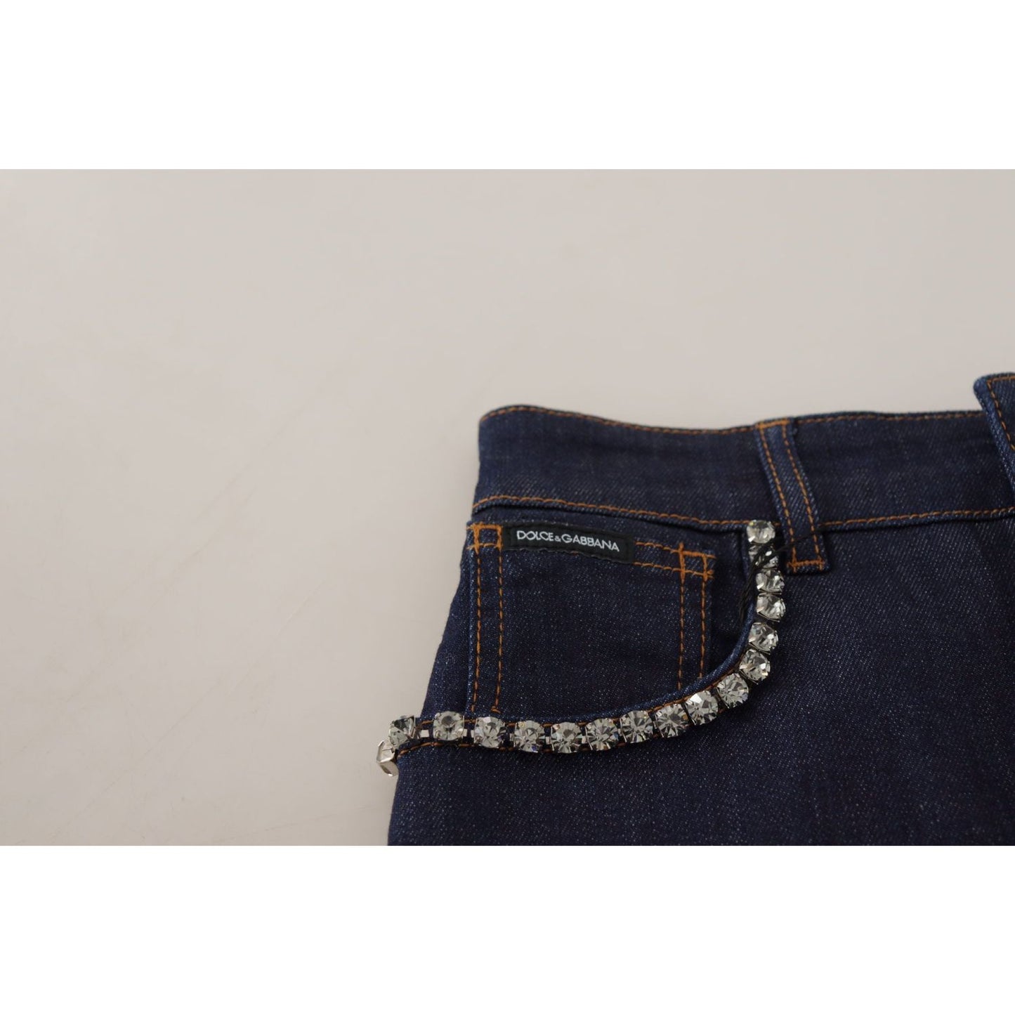 Dolce & Gabbana Chic High Waist Hot Pants Shorts with Crystal Detailing Dolce & Gabbana Black