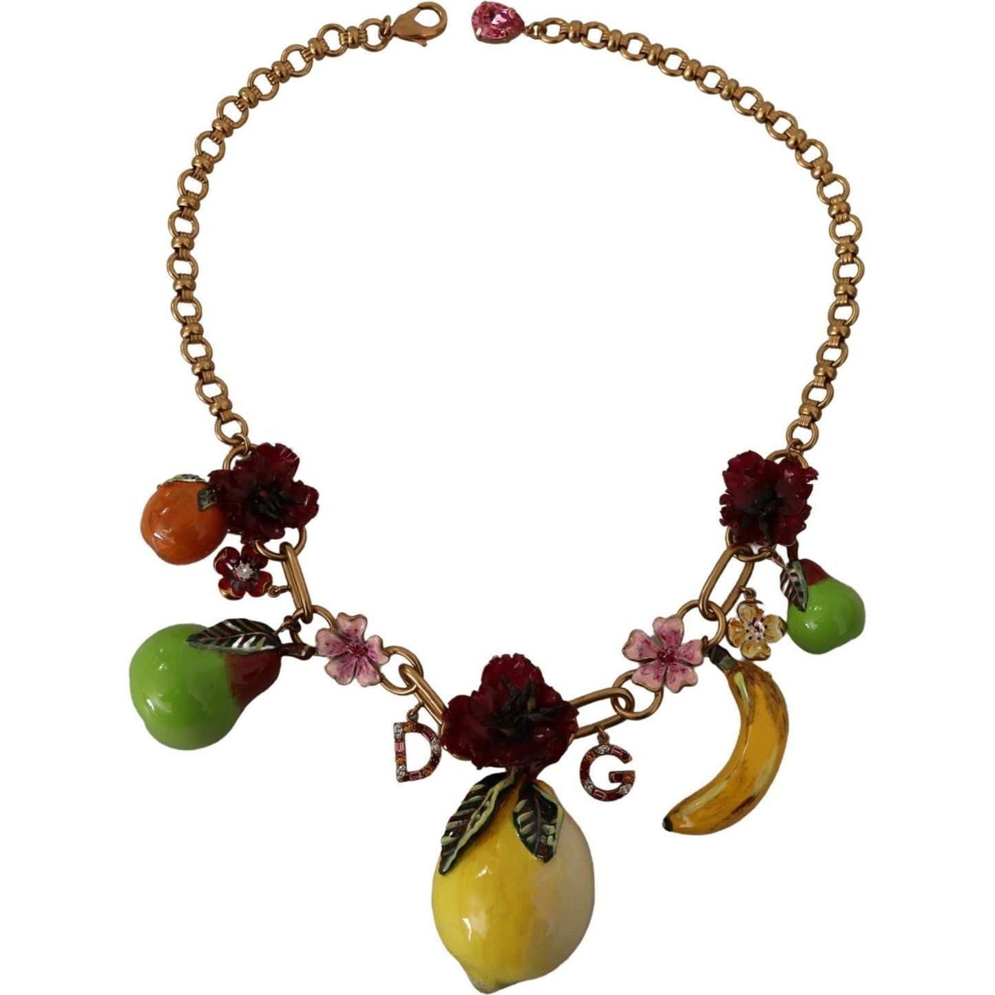 Dolce & Gabbana Chic Gold Statement Sicily Fruit Necklace Necklace Dolce & Gabbana Sienna