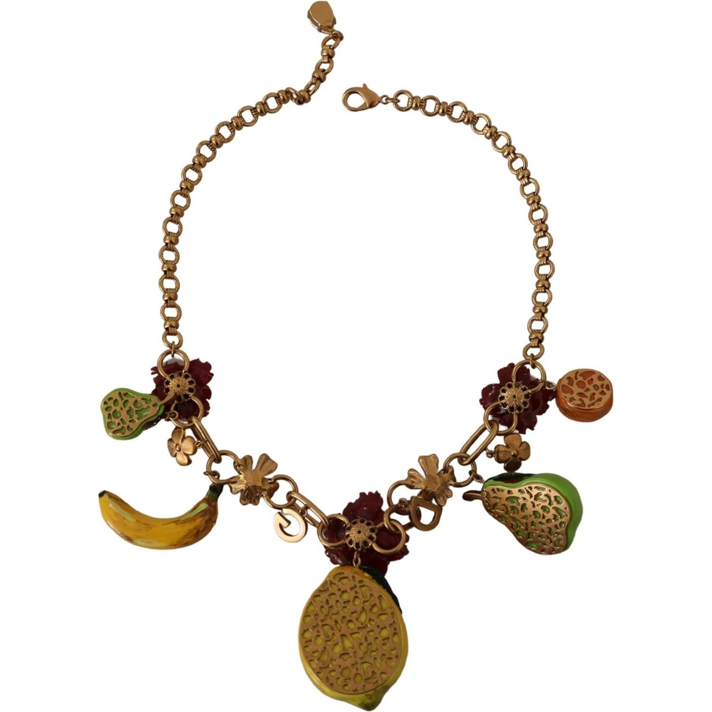 Dolce & Gabbana Chic Gold Statement Sicily Fruit Necklace Necklace Dolce & Gabbana Sienna