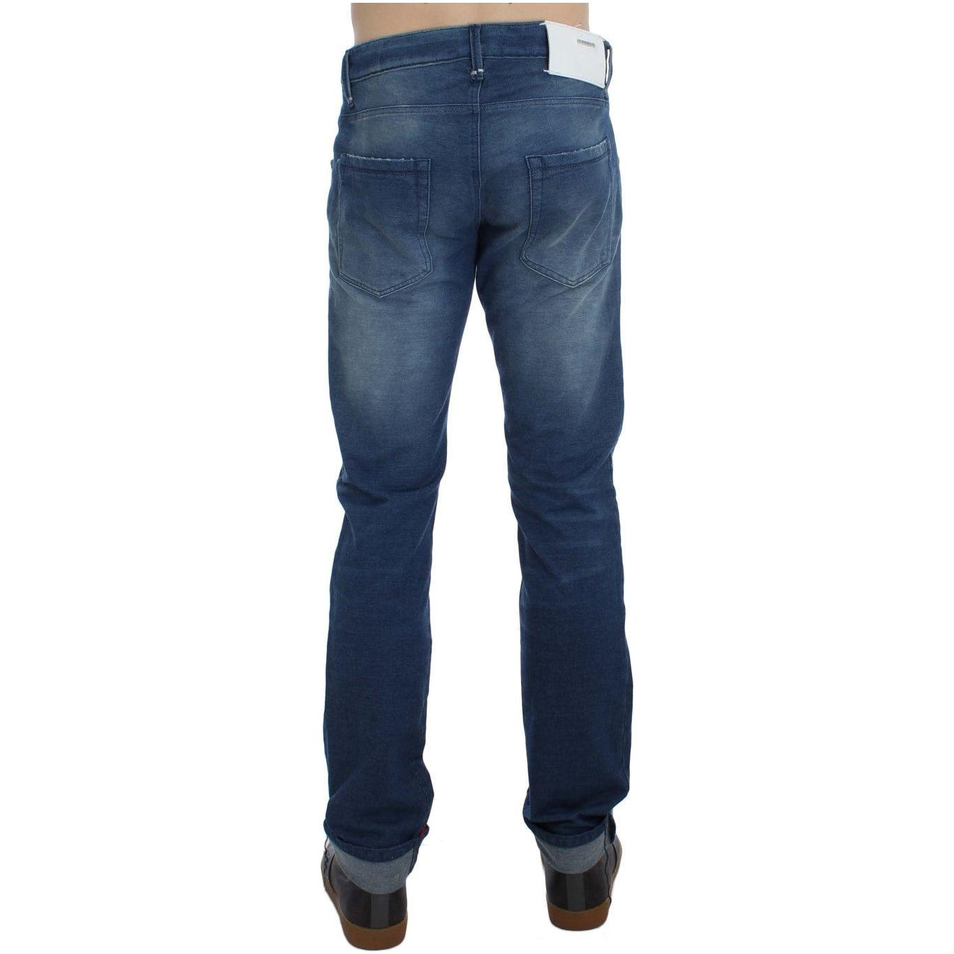Acht Slim Fit Blue Wash Italian Denim Acht Dark Slate Gray