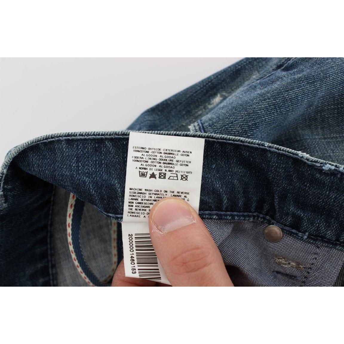 Acht Elegant Regular Fit Blue Wash Denim Acht Light Gray