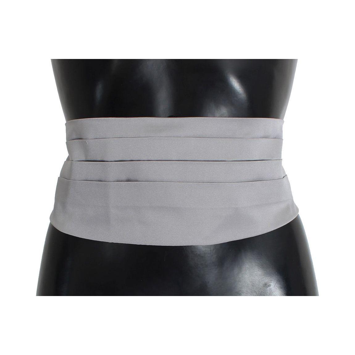 Dolce & Gabbana Elegant Silk Gray Cummerbund Dolce & Gabbana Light Slate Gray