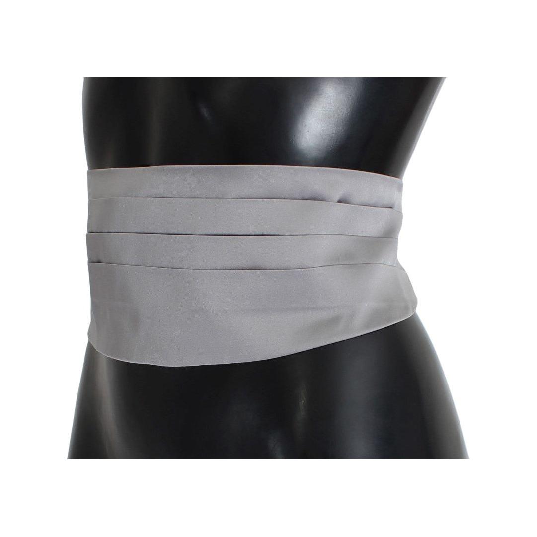 Dolce & Gabbana Elegant Silk Gray Cummerbund Dolce & Gabbana Dark Slate Gray