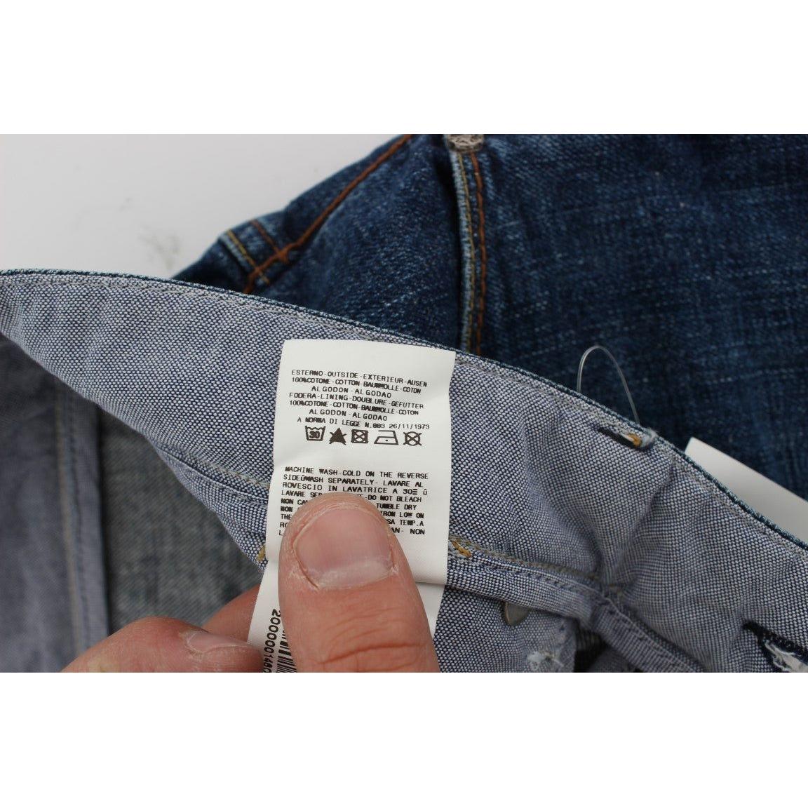 Acht Chic Baggy Loose Fit Blue Jeans for Men Acht Dark Slate Gray