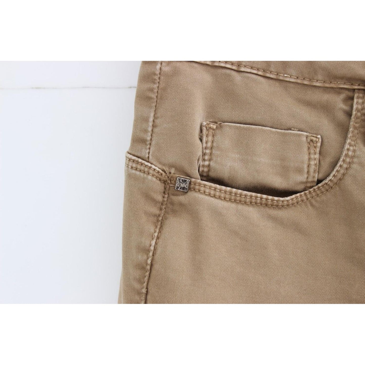 Costume National Chic Beige Straight Leg Fashion Jeans Costume National Rosy Brown