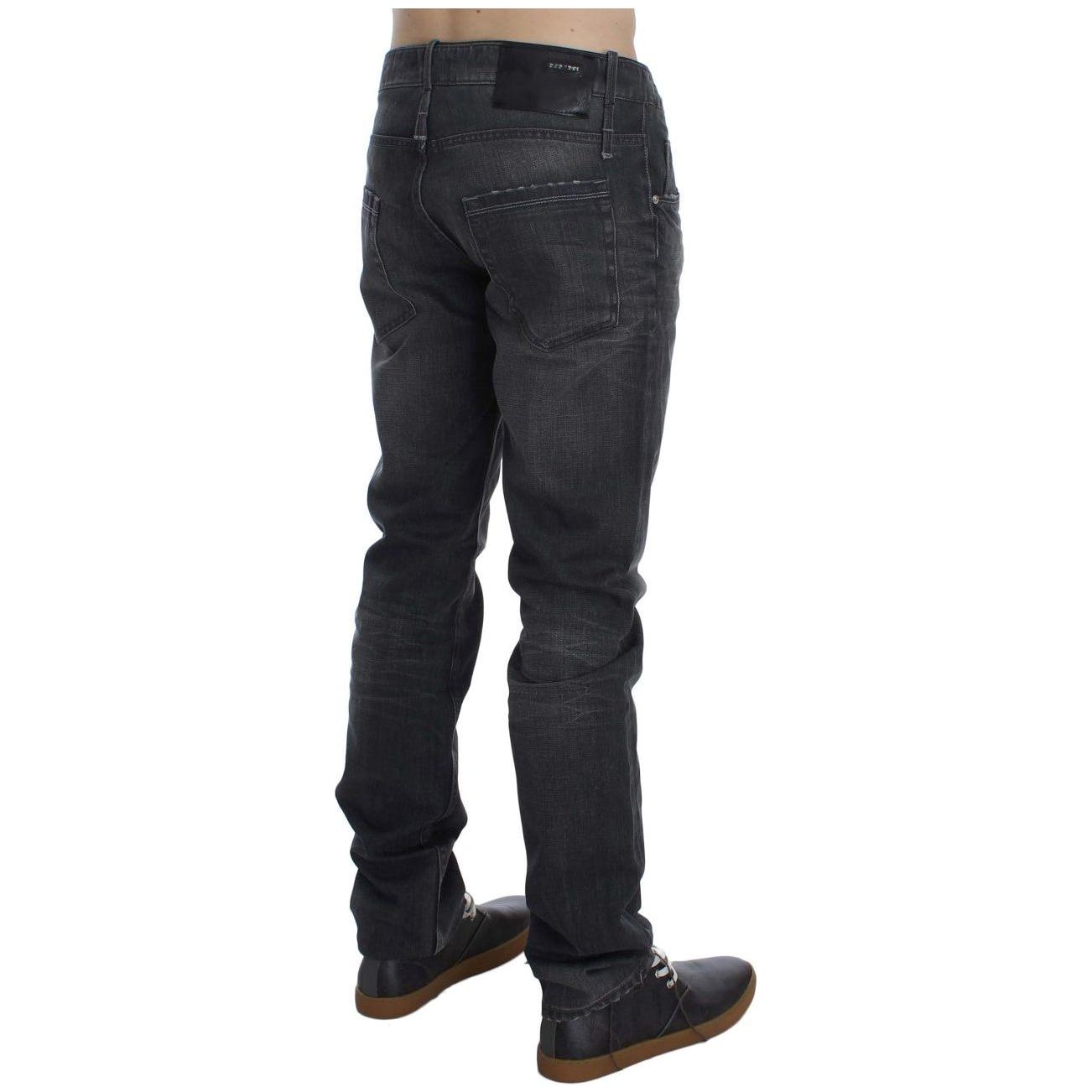 Acht Elevate Your Style with Timeless Gray Jeans Acht Dark Slate Gray