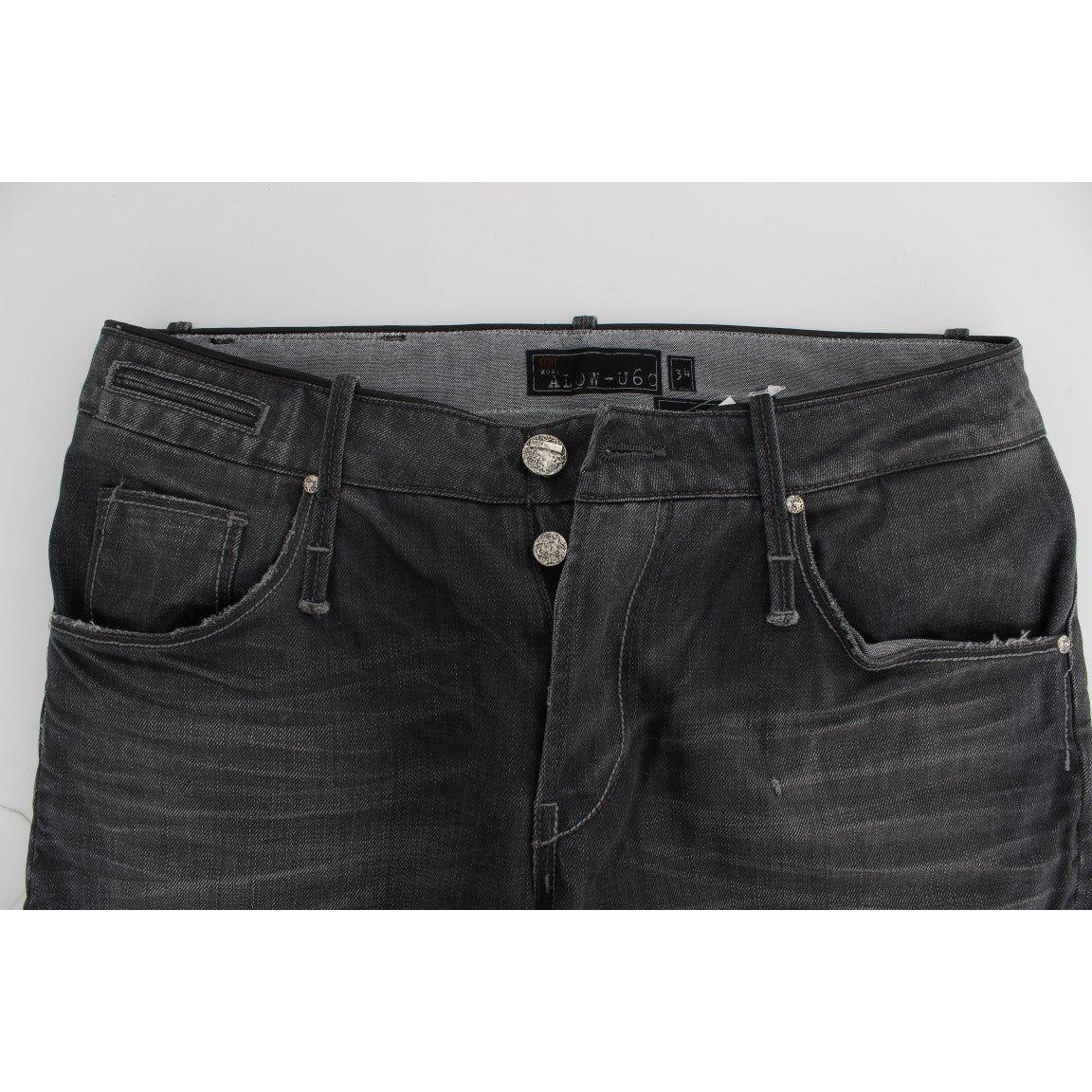 Acht Elevate Your Style with Timeless Gray Jeans Acht Dark Slate Gray