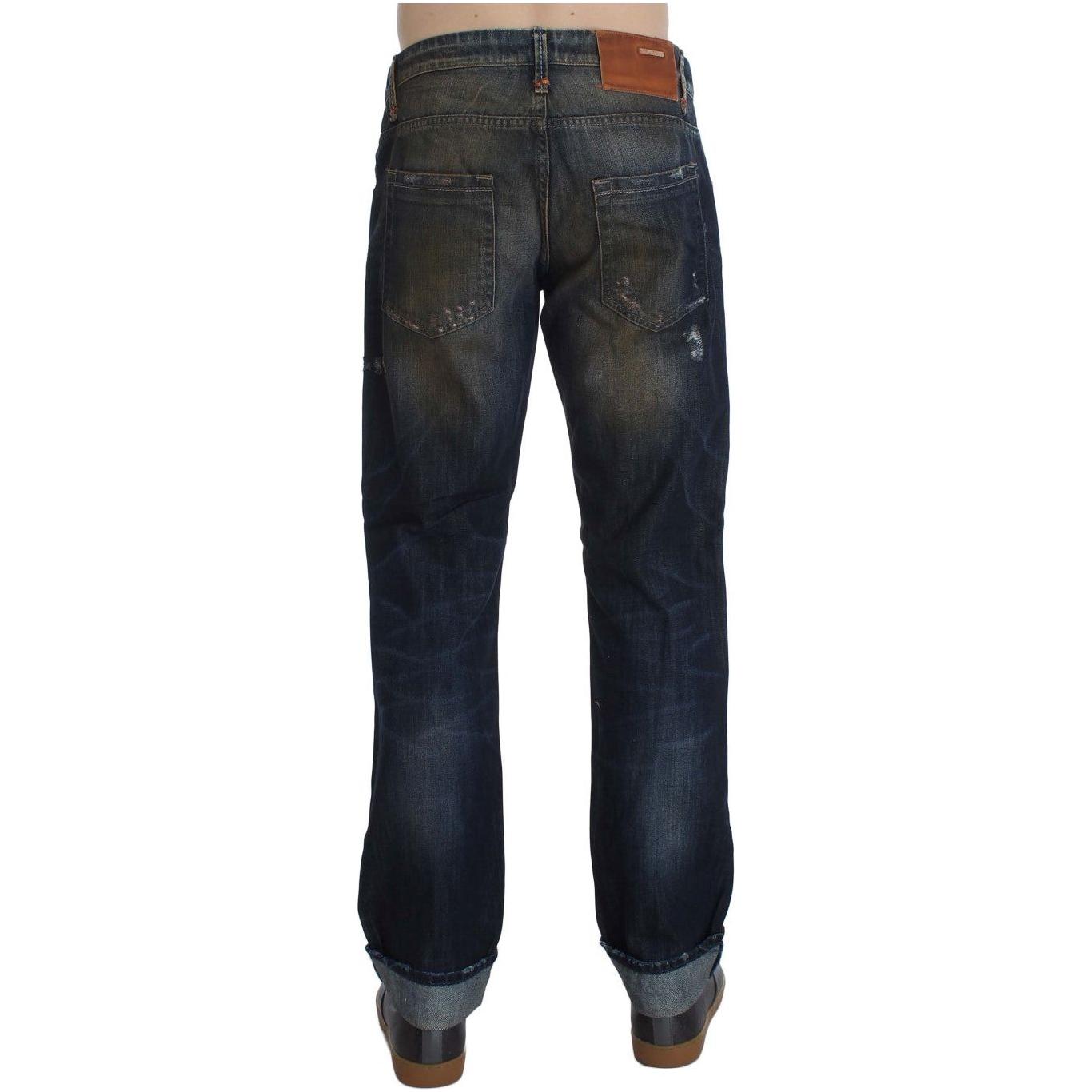 Acht Elegant Straight Fit Men's Denim Jeans Acht Dark Slate Gray