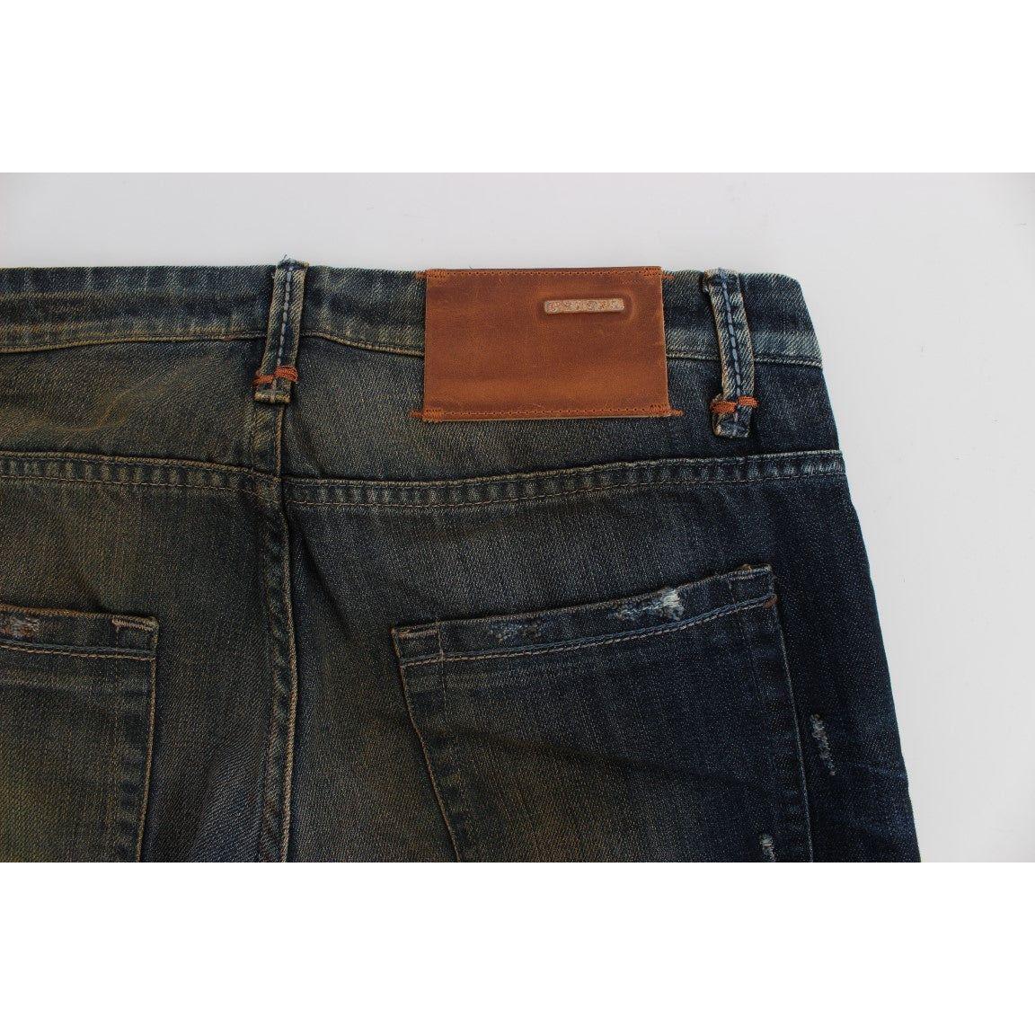 Acht Elegant Straight Fit Men's Denim Jeans Acht Light Gray