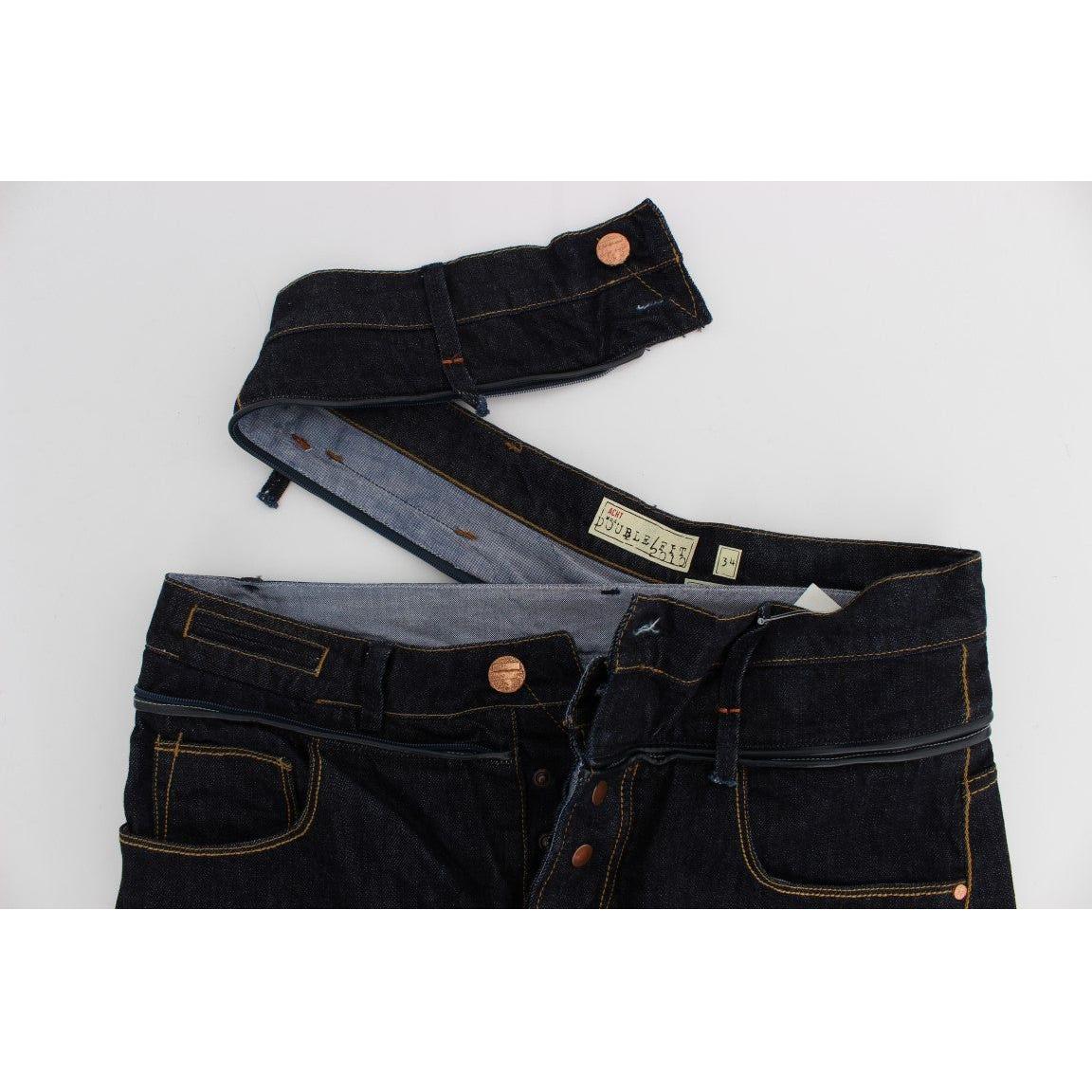 Acht Elegant Straight Fit Mens Luxury Jeans Jeans & Pants Acht Black