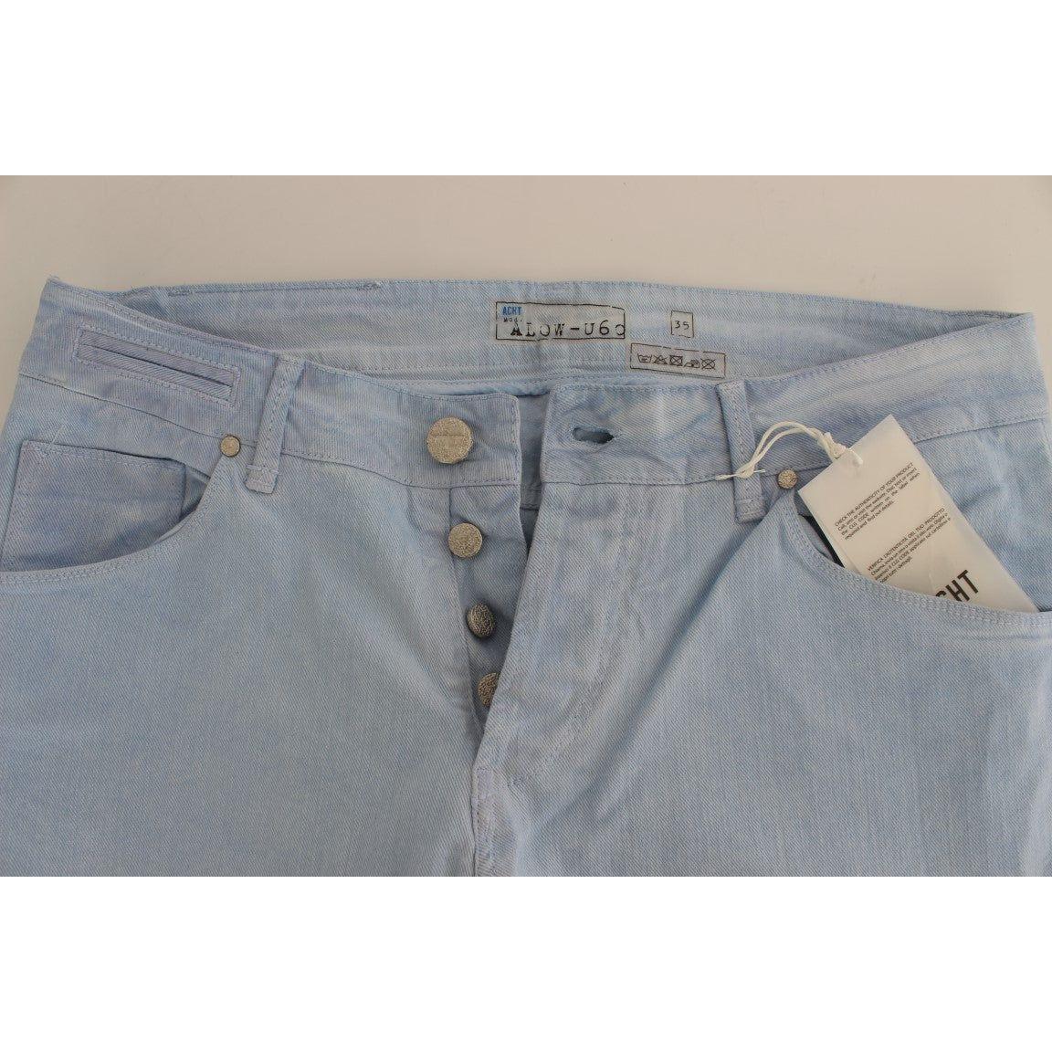 Acht Elegant Low Waist Regular Fit Men's Jeans Acht Light Slate Gray