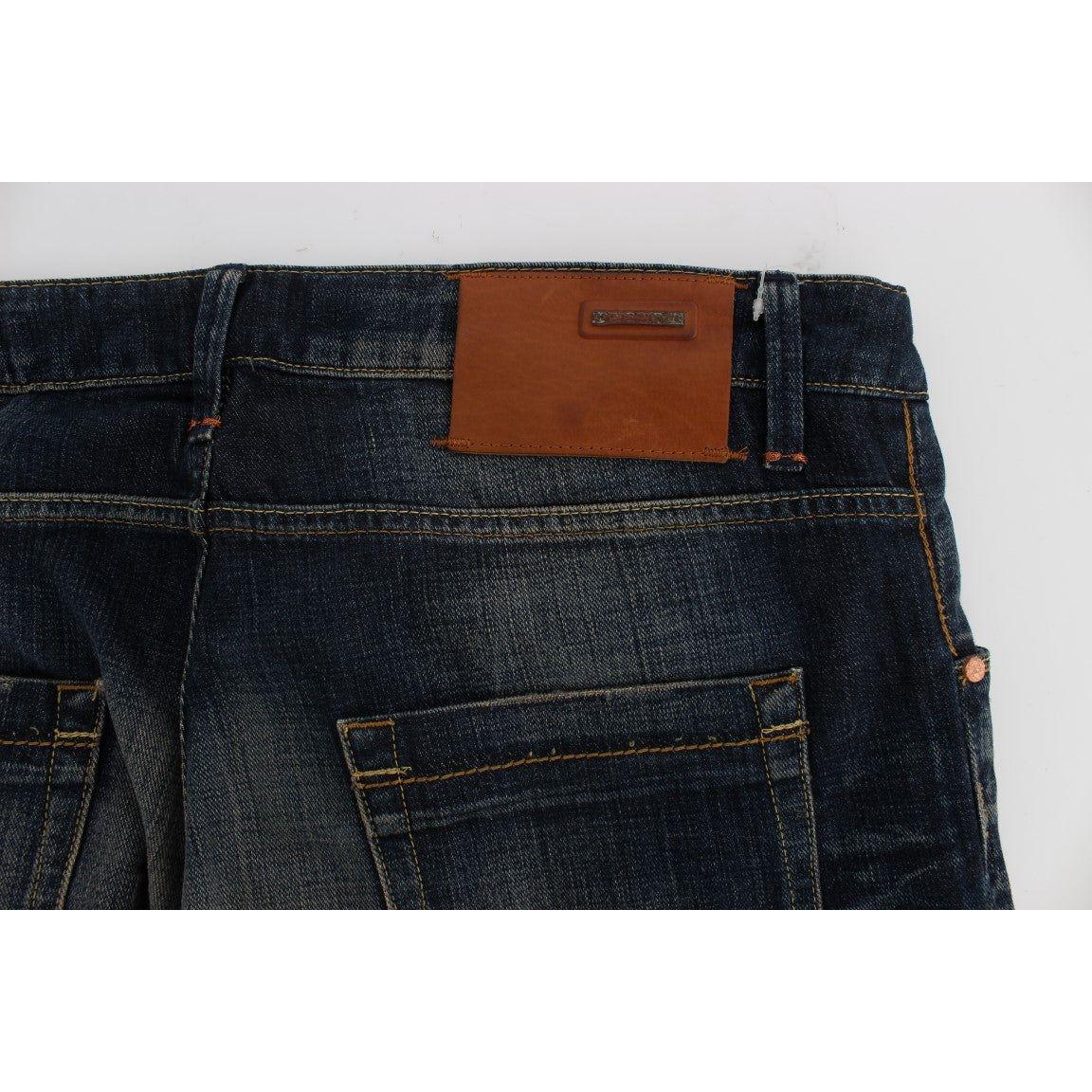 Acht Elegant Straight Fit Low Waist Men's Jeans Acht Light Gray