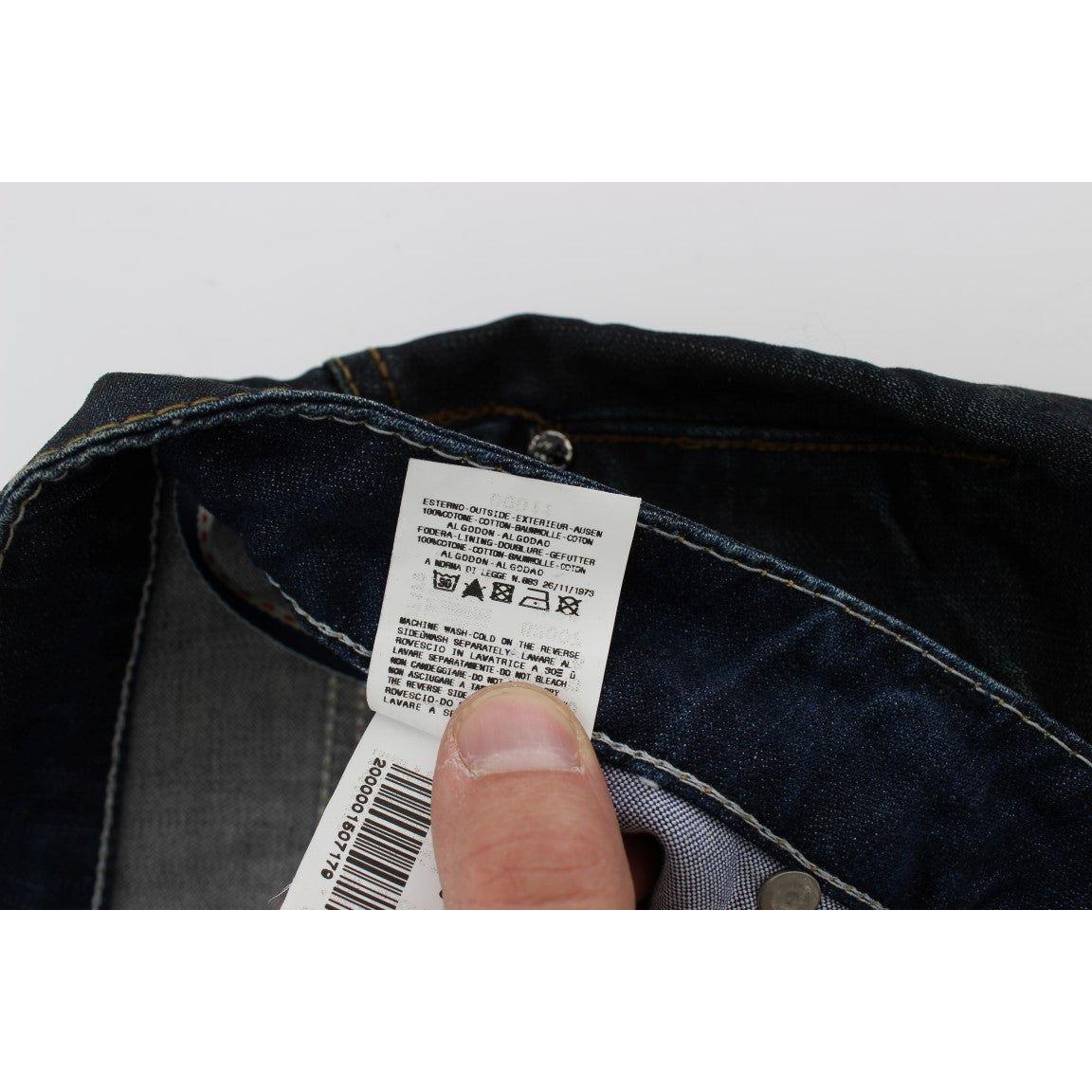 Acht Elegant Straight Fit Dark Blue Jeans Acht Black