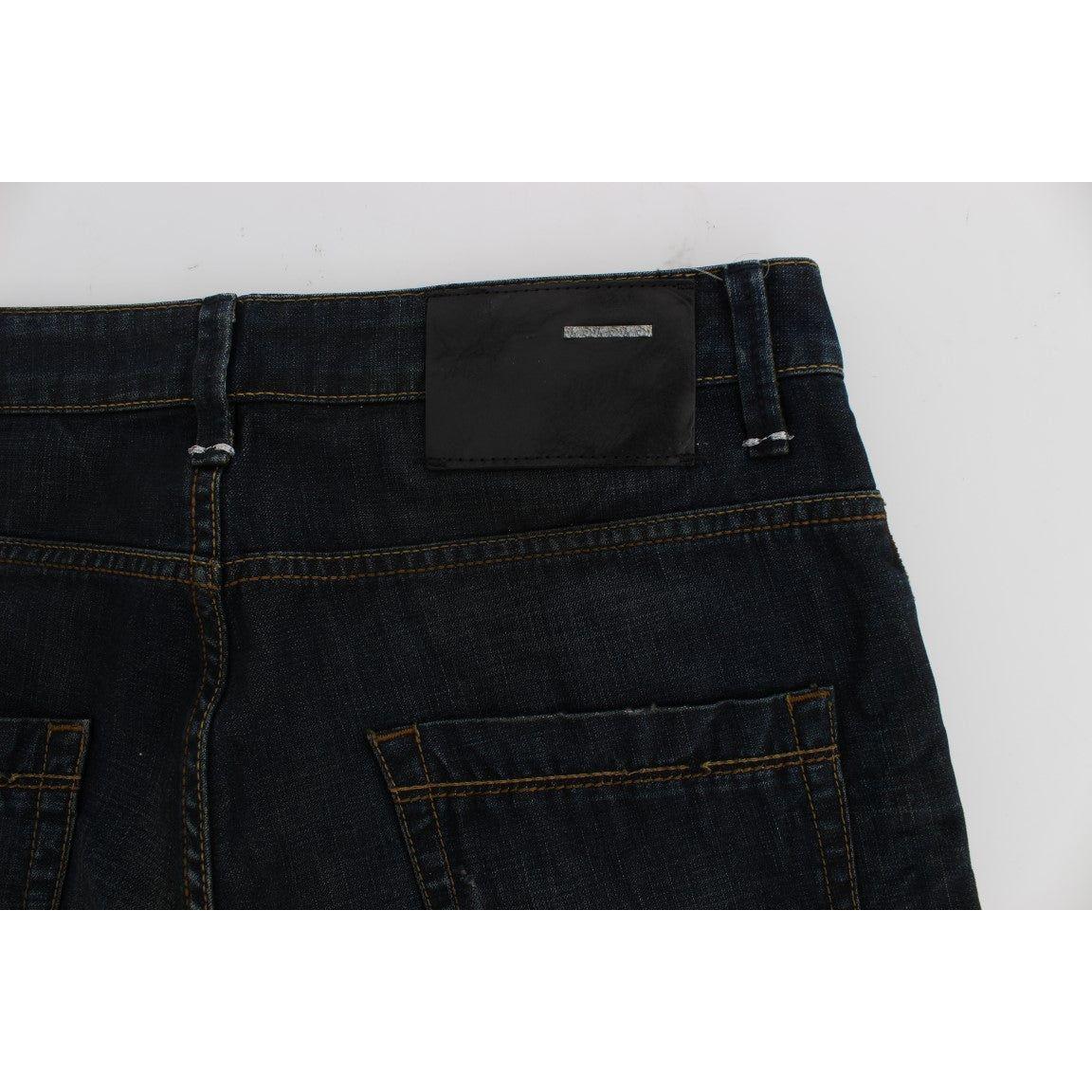 Acht Elegant Straight Fit Dark Blue Jeans Acht Black