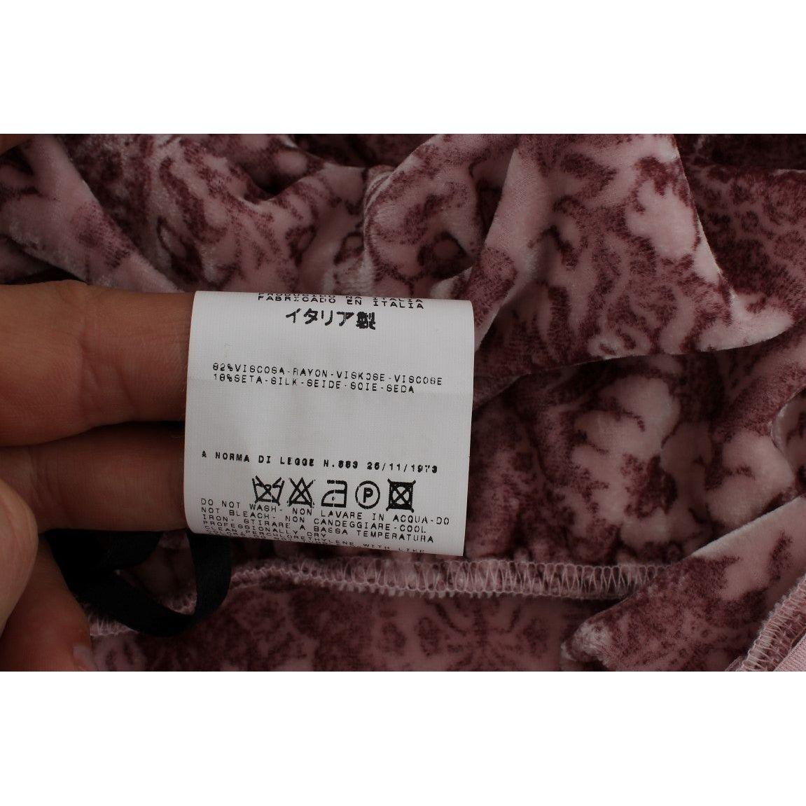 Exte Silk Blend Floral Print Top Exte Dark Slate Gray