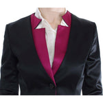 Exte Black Pink Stretch Blazer Jacket SIG32484-1