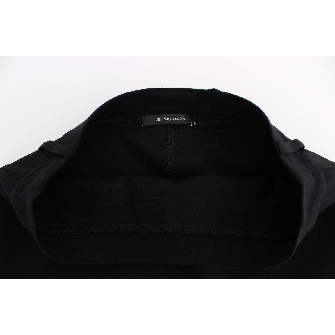 PLEIN SUD Black Straight Pencil Skirt SIG30995-3