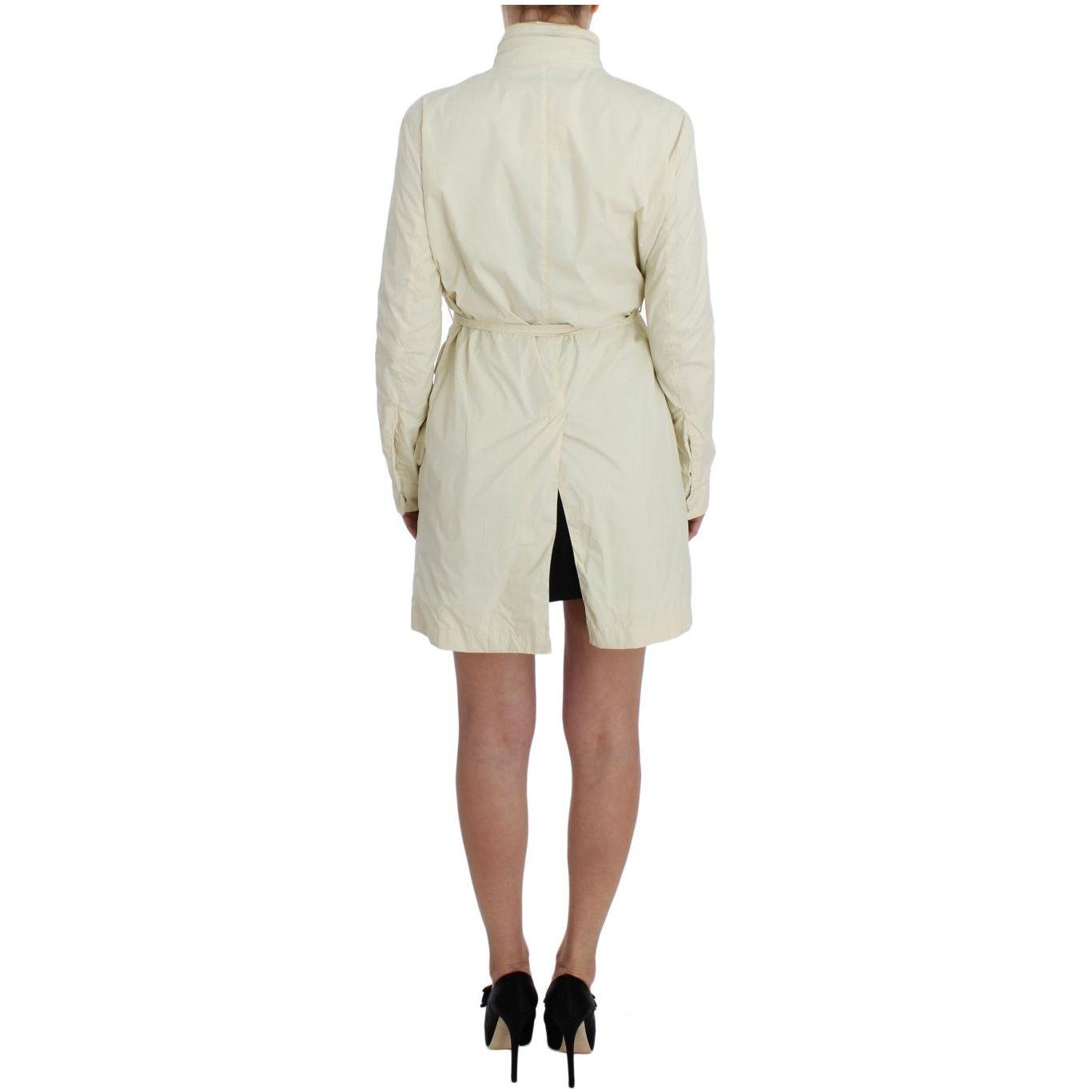 P.A.R.O.S.H. Chic Beige Trench Jacket Coat Coats & Jackets P.A.R.O.S.H. Light Gray