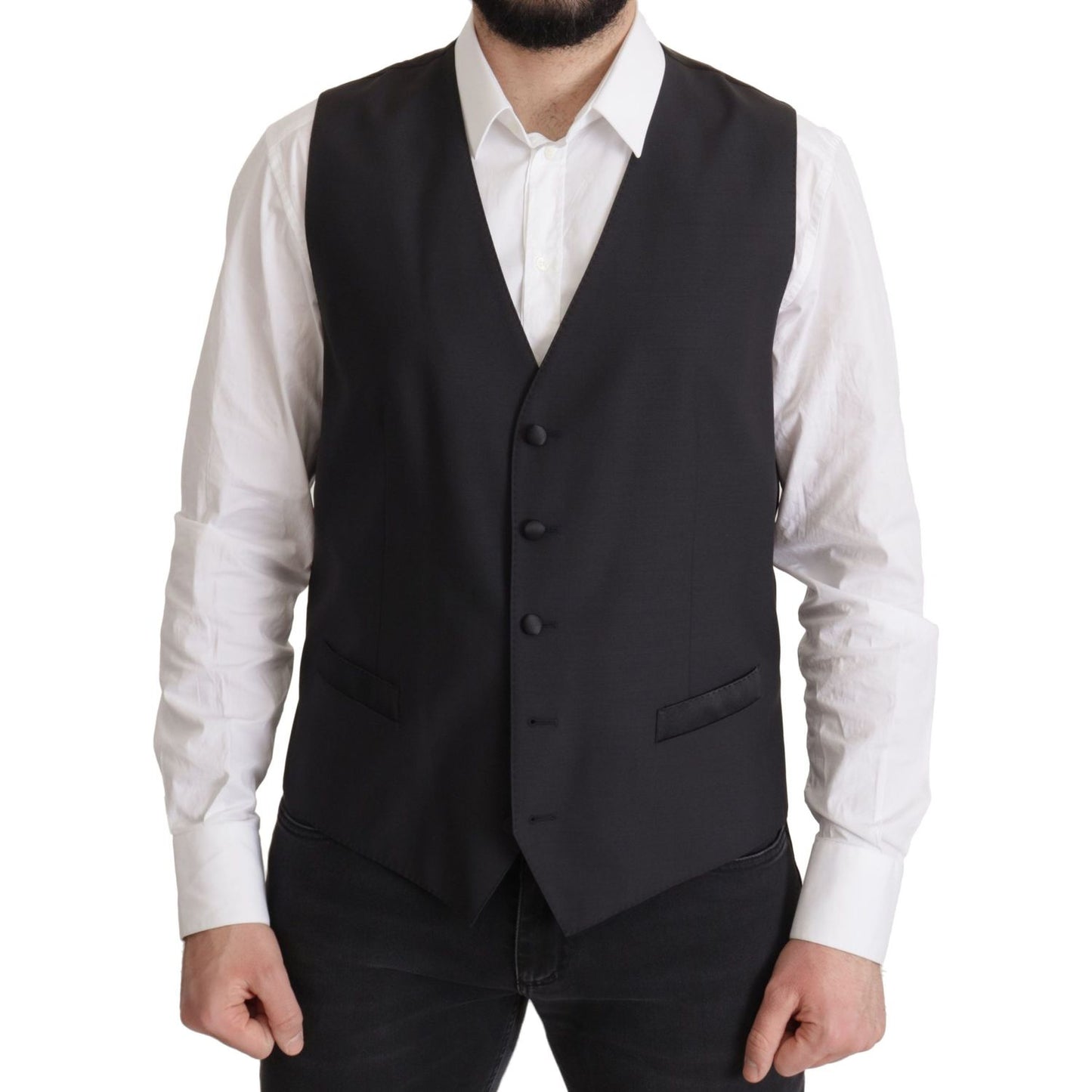 Dolce & Gabbana Elegant Dark Blue Martini Two-Piece Blazer Dolce & Gabbana Dark Slate Gray