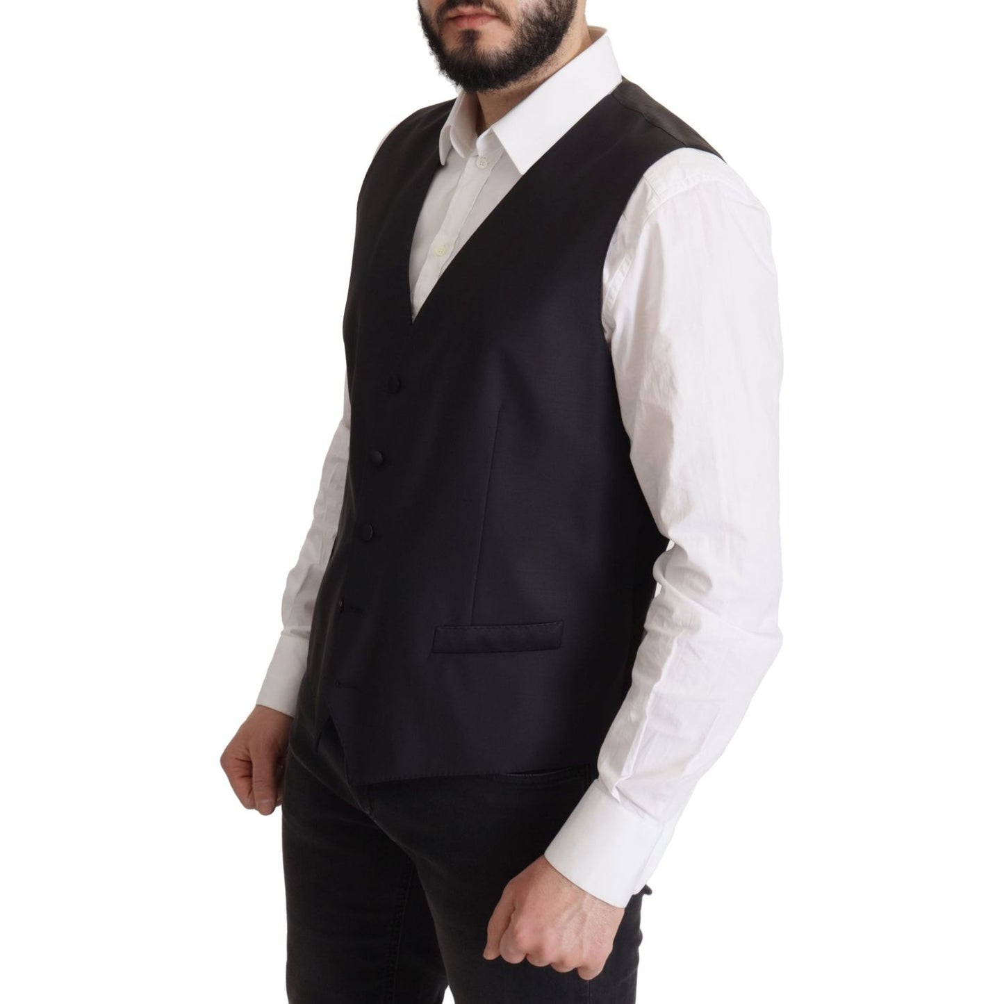 Dolce & Gabbana Elegant Dark Blue Martini Two-Piece Blazer Dolce & Gabbana Black