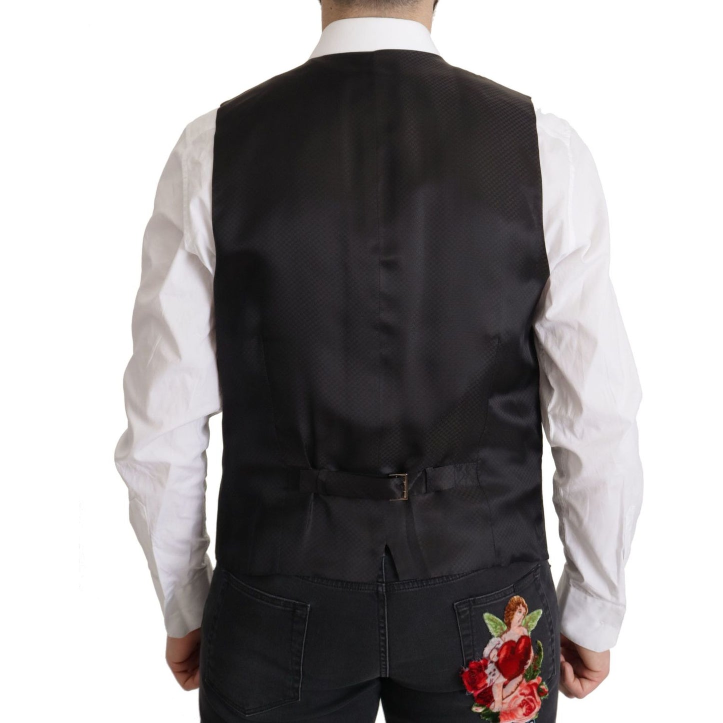 Dolce & Gabbana Elegant Dark Blue Martini Two-Piece Blazer Dolce & Gabbana Light Gray