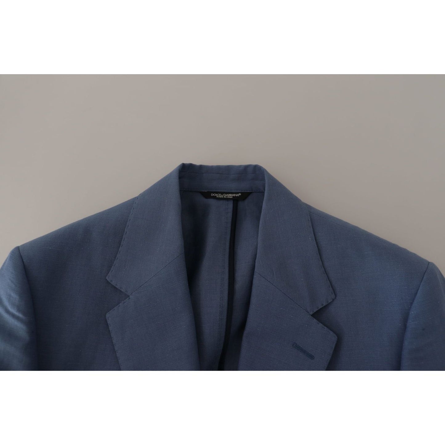 Dolce & Gabbana Elegant Single Breasted Linen Jacket Dolce & Gabbana Dark Gray
