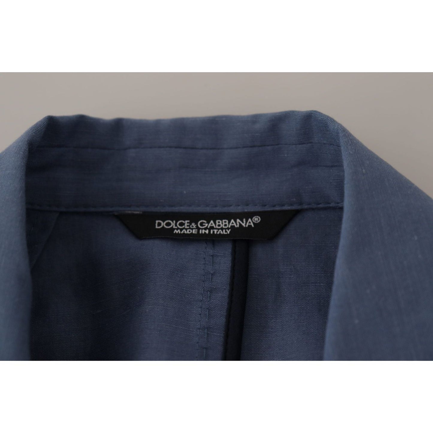 Dolce & Gabbana Elegant Single Breasted Linen Jacket Dolce & Gabbana Dark Slate Gray