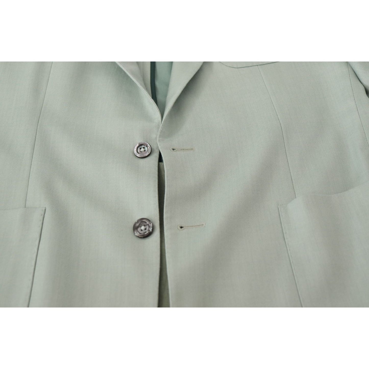 Dolce & Gabbana Elegant Mint Green Silk-Cashmere Blazer Dolce & Gabbana Dark Gray
