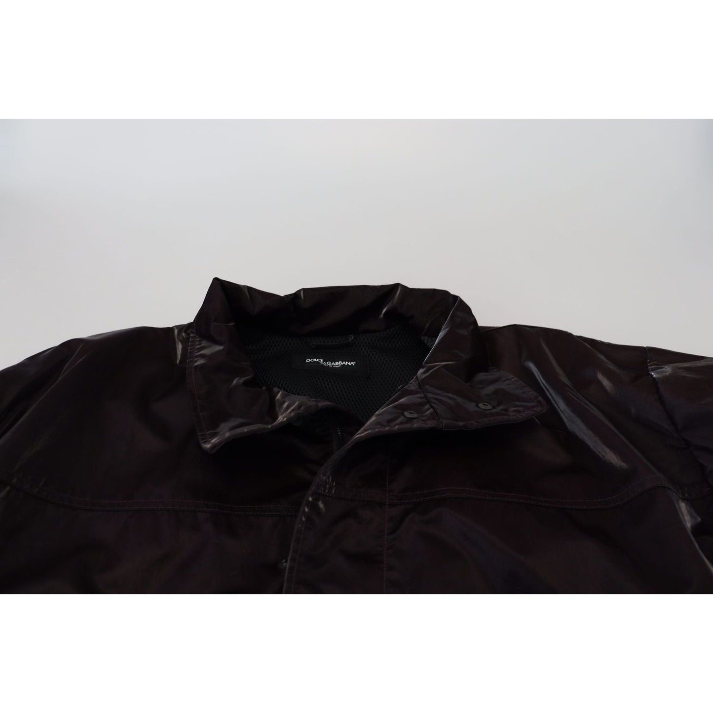 Dolce & Gabbana Elegant Bordeaux Collared Jacket Dolce & Gabbana Black