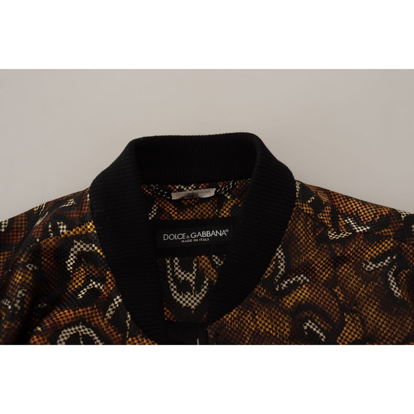 Dolce & Gabbana Elegant Brown Blouson Jacket Dolce & Gabbana Black