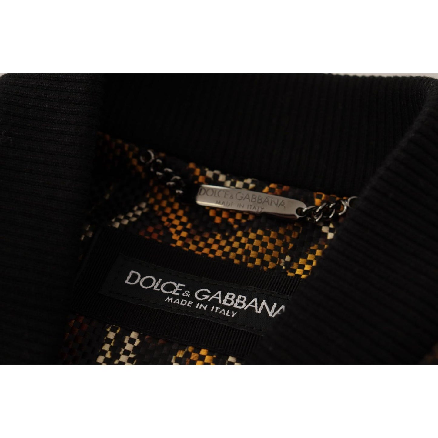Dolce & Gabbana Elegant Brown Blouson Jacket Dolce & Gabbana Black
