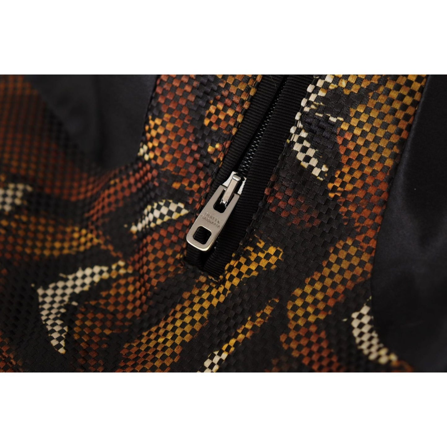Dolce & Gabbana Elegant Brown Blouson Jacket Dolce & Gabbana Black