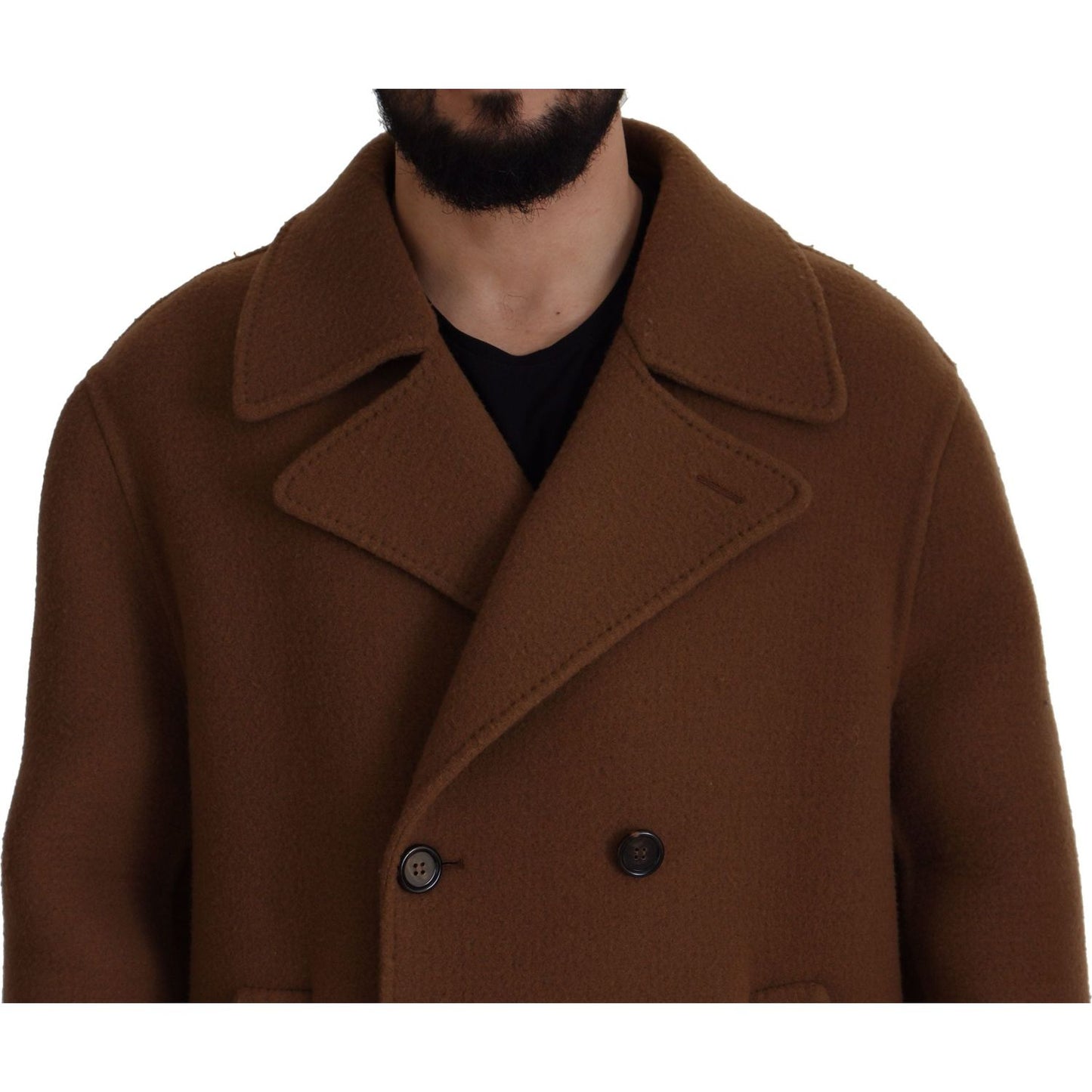 Dolce & Gabbana Elegant Double Breasted Brown Jacket Dolce & Gabbana Dark Slate Gray